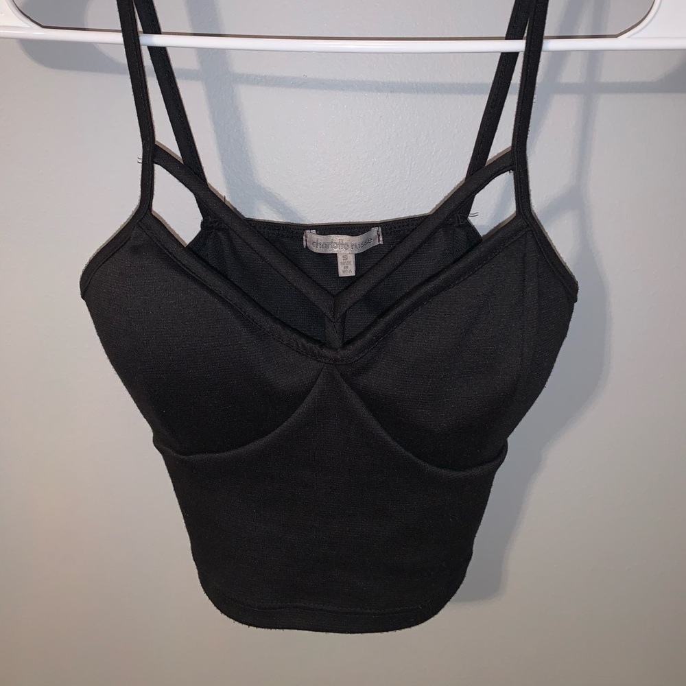 Black Crop Top Tank